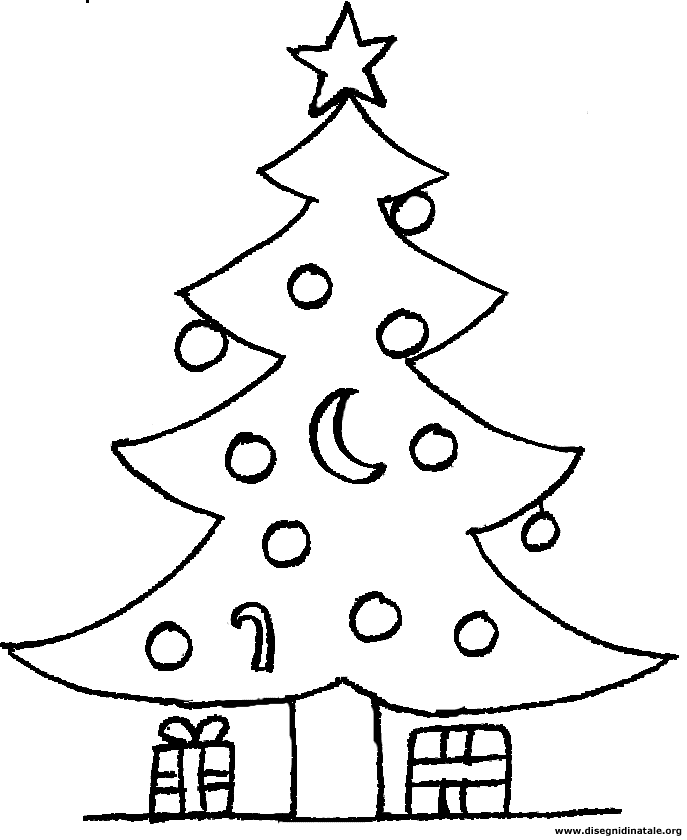 Disegni di Natale:Albero di Natale da colorare