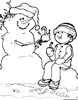 Disegni di Natale:Pupazzo di Neve
