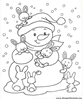 Disegno Pupazzo di neve da colorare